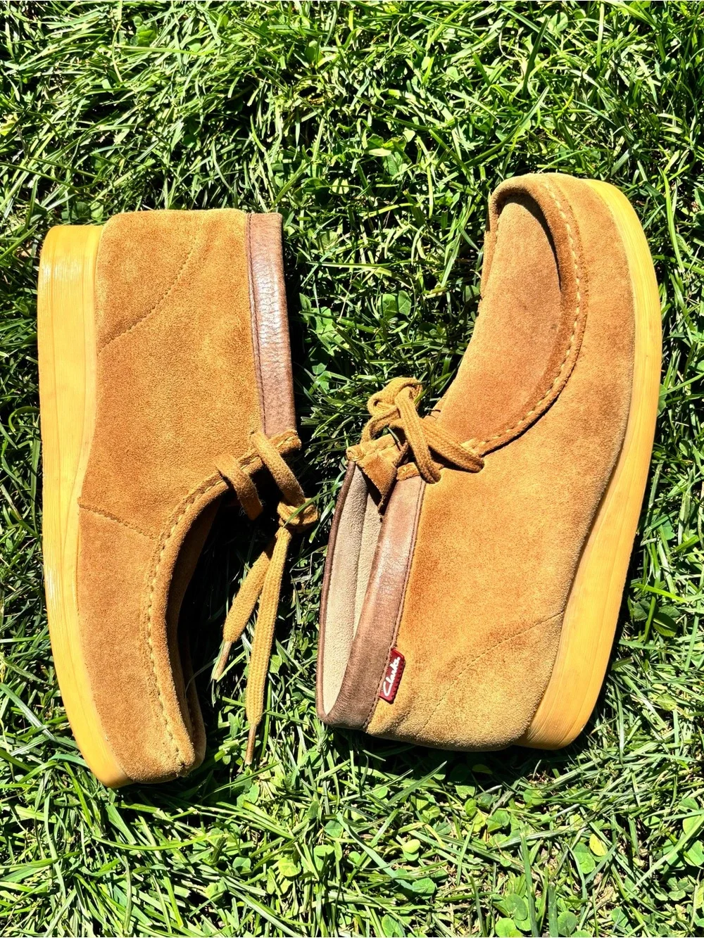Clark’s Men's Suede Lace-Up Casual Shoes - Tan